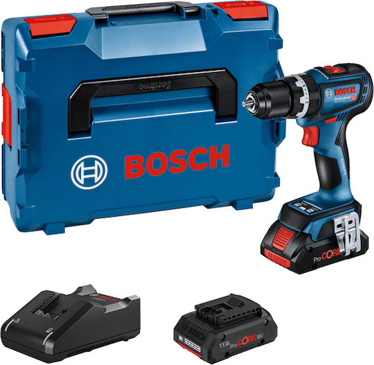 Bosch GSB 18V-90 C Κρουστικό Δραπανοκατσάβιδο Μπαταρίας 18V 2x4Ah 06019K6105