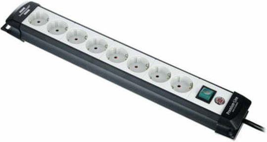 Brennenstuhl 1951580101 Πολύπριζο 8 Θέσεων με Διακόπτη και Καλώδιο 5m Γκρι 1951580101