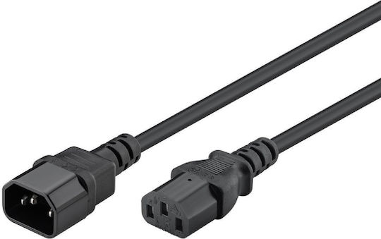Goobay IEC C13 - IEC C14 Cable 2m Μαύρο 50081