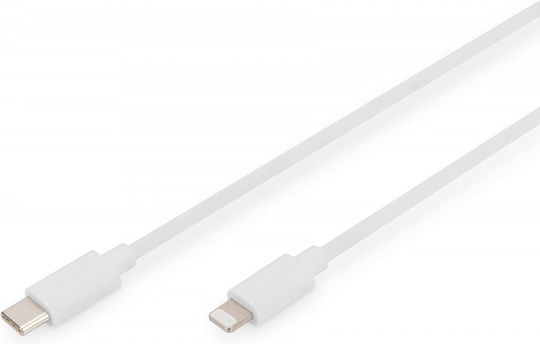 Digitus USB 2.0 Cable USB-C male - Lightning Λευκό 2m (DB-600109-020-W)