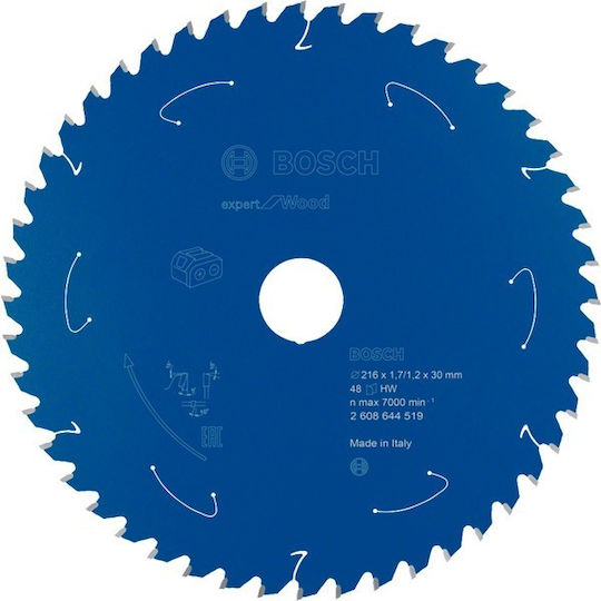 Bosch Δίσκος Κοπής Ξύλου 216mm 2608644519