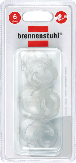 Brennenstuhl Προστατευτικό Κάλυμμα Πρίζας από Πλαστικό σε Λευκό Χρώμα 6τμχ BCR1130