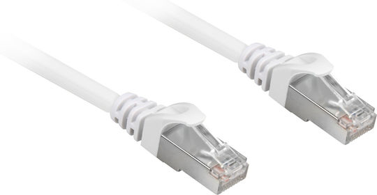 Sharkoon S/FTP Cat.6a Καλώδιο Δικτύου Ethernet 15m Λευκό (4044951020348)
