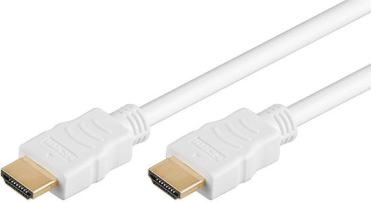 Goobay HDMI 2.0 Cable HDMI male - HDMI male 5m Λευκό 61022