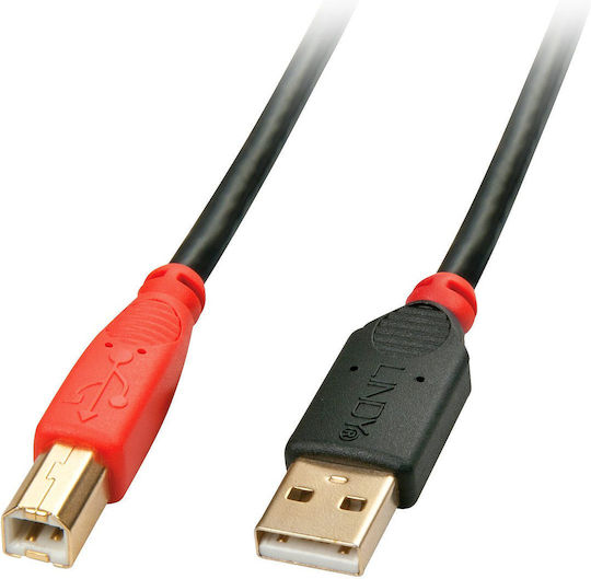 Lindy USB 2.0 Cable USB-A male - USB-B male Μαύρο 15m 42762