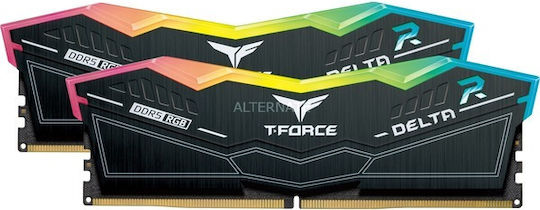 TeamGroup Delta RGB DDR5 32GB RAM με 2x16GB Modules και Ταχύτητα 6000 για Desktop FF3D532G6000HC30DC01