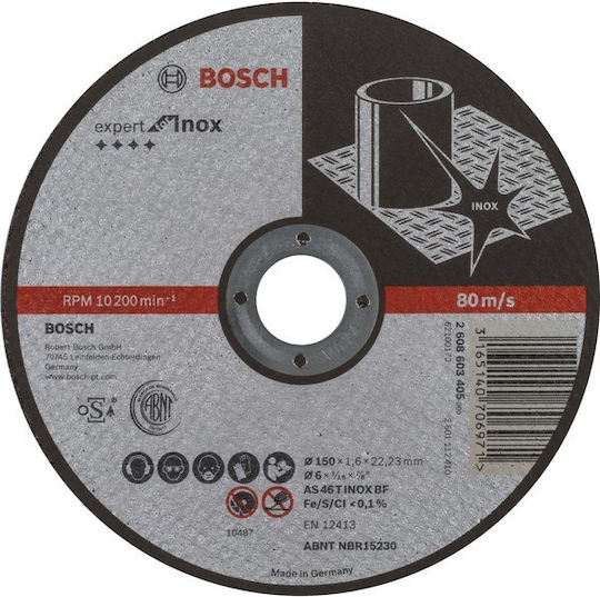 Bosch Δίσκος Κοπής Μετάλλου 150mm 2608603405