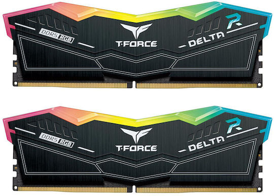 TeamGroup T-Force Delta RGB DDR5 32GB RAM με 2x16GB Modules και Ταχύτητα 7200 για Desktop FF3D532G7200HC34ADC01