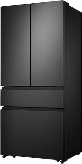 Hisense Ψυγείο Ντουλάπα 480lt Total NoFrost Υ181.7xΠ79.4xΒ70.6εκ. Μαύρο RF540N4SBF2