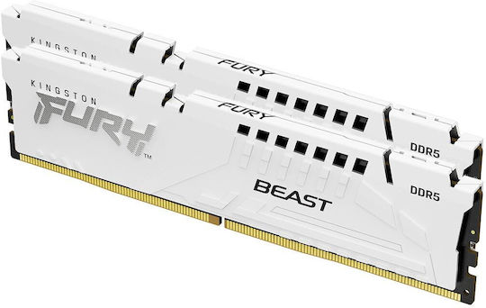Kingston Fury Beast DDR5 32GB RAM με 2x16GB Modules και Ταχύτητα 5600 για Desktop KF556C36BWEK2-32