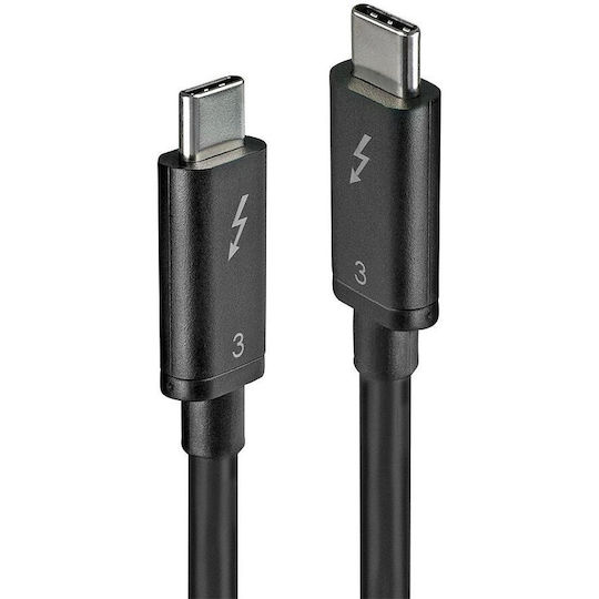 Lindy Thunderbolt 3 Cable Μαύρο 1m (41556)