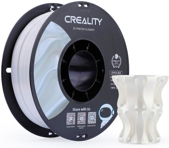 Creality3D CR PLA 3D Printer Filament 1.75mm Silk White 1kg 3301120004 (Spool)