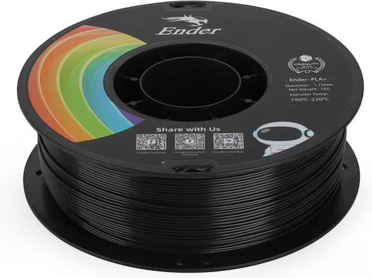 Creality3D EN PLA 3D Printer Filament 1.75mm Μαύρο 1kg 3301010306