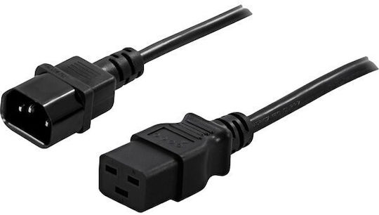Powerwalker Schuko - IEC C14 Cable 1.8m Μαύρο 91010040