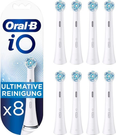 Oral-B iO Ultimate Clean Ανταλλακτικές Κεφαλές για Ηλεκτρική Οδοντόβουρτσα White 8τμχ
