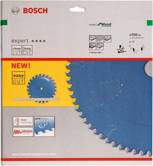 Bosch Δίσκος Κοπής Ξύλου 250mm 0651406482