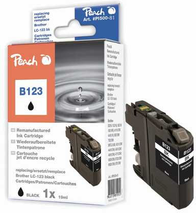 Peach 317205 Γνήσιο Μελάνι Εκτυπωτή InkJet Μαύρο (PI500-81)