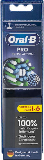Oral-B Pro CrossAction Ανταλλακτικές Κεφαλές για Ηλεκτρική Οδοντόβουρτσα Black 860229 6τμχ