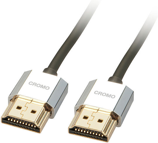 Lindy HDMI 2.0 Cable HDMI male - HDMI male 1m Μαύρο 41671