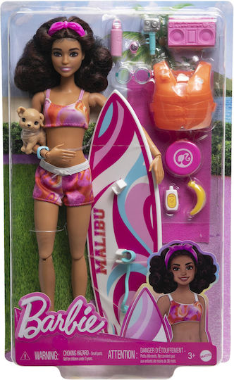 Barbie Beach Surfer Κούκλα για 3+ Ετών 29εκ. (Διάφορα Σχέδια) 1τμχ HPL69