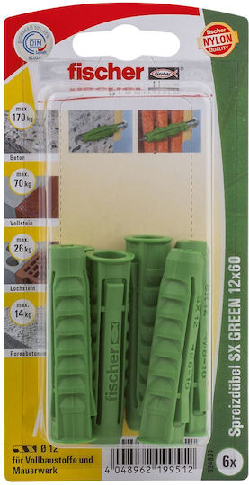 fischer Ούπα Πλαστικό 12x60mm 6τμχ 524827