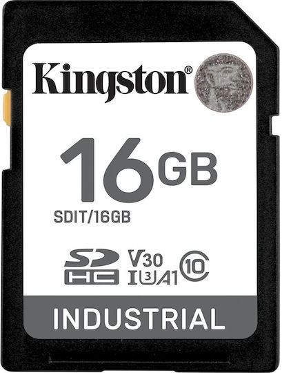 Kingston Industrial SDHC 16GB Class 10 U1 V10 A1 UHS-I
