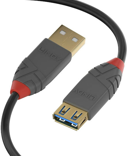Lindy Regular USB 2.0 to micro USB Cable Μαύρο 2m (36762)