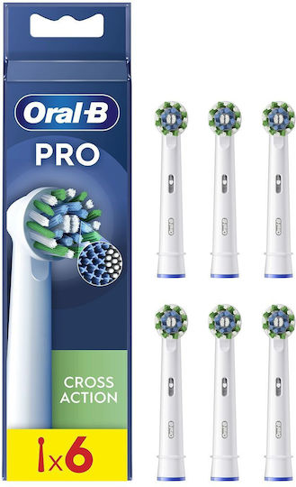 Oral-B Pro CrossAction Ανταλλακτικές Κεφαλές για Ηλεκτρική Οδοντόβουρτσα 860373 6τμχ