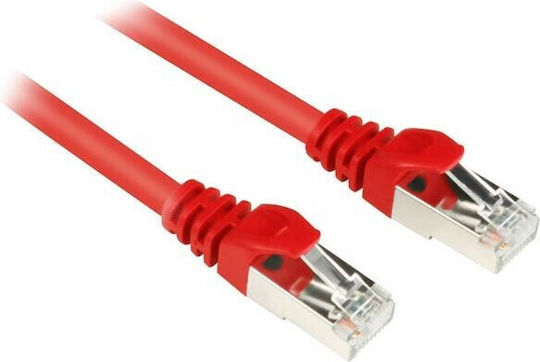 Sharkoon S/FTP Cat.6 Καλώδιο Δικτύου Ethernet 1.5m Κόκκινο 1τμχ