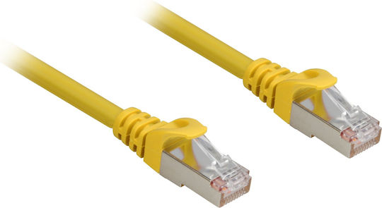 Sharkoon S/FTP Cat.6a Καλώδιο Δικτύου Ethernet 5m Κίτρινο 1τμχ