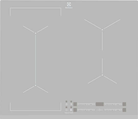 Electrolux Επαγωγική Εστία Αυτόνομη 59x52εκ. Ασημί EIV63440BS