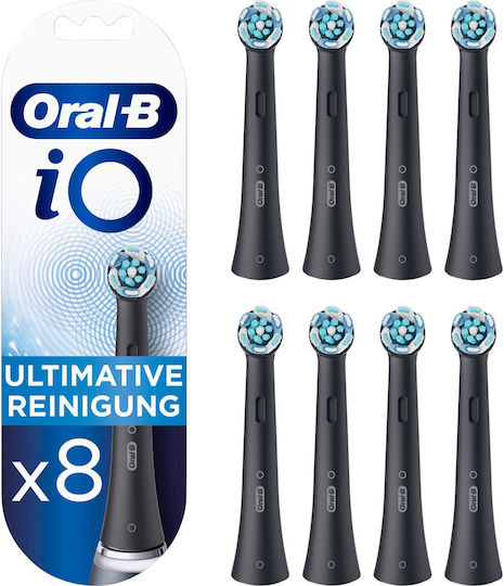 Oral-B iO Ultimate Clean Ανταλλακτικές Κεφαλές για Ηλεκτρική Οδοντόβουρτσα Black 8τμχ