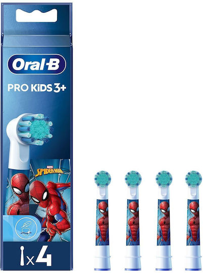 Oral-B Pro Kids Spider-Man Ανταλλακτικές Κεφαλές Ηλεκτρικής Οδοντόβουρτσας για 3+ Χρονών 725896 4τμχ Spiderman