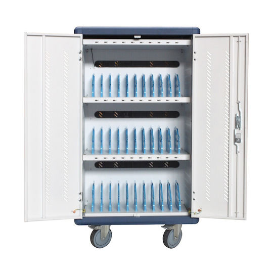 Techly Βάση Φόρτισης με 30 Θύρες USB-A σε Λευκό χρώμα (I-CABINET-30DUTY/USB)