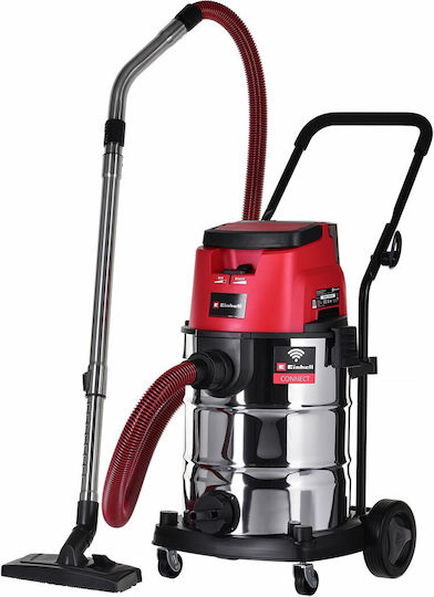 Einhell Tpvc 36/30 S Auto Solo Επαναφορτιζόμενη Σκούπα Υγρών / Στερεών Χωρίς Φορτιστή και Μπαταρία με Ανοξείδωτο Κάδο 30lt