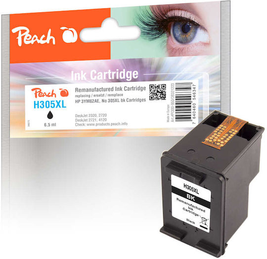 Peach Συμβατό Μελάνι Εκτυπωτή InkJet HP H305XL 240 Σελίδων 6.5ml Μαύρο 1τμχ PI300-950