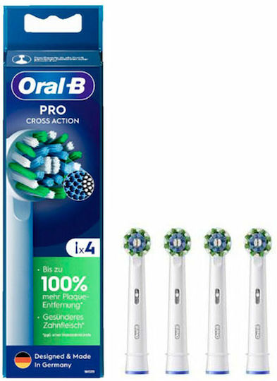 Oral-B Pro CrossAction Ανταλλακτικές Κεφαλές για Ηλεκτρική Οδοντόβουρτσα 860380 4τμχ