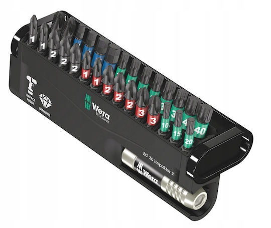 Wera Σετ 30 Μύτες Κατσαβιδιού Bit-check Impaktor2 Bit 05057697001