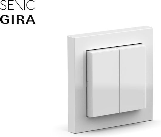 Senic Friends Hue Switch Εξωτερικός Διακόπτης Τοίχου Διπλός Μαύρος 100156