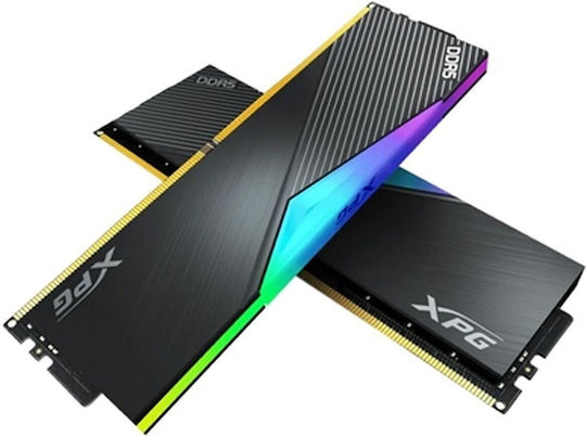 Adata XPG Lancer DDR5 64GB RAM με 2x32GB Modules και Ταχύτητα 6400 για Desktop AX5U6400C3232G-DCLARBK