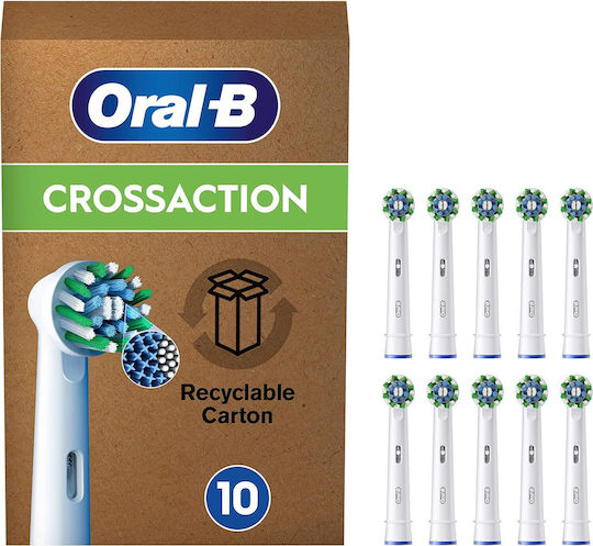Oral-B CrossAction Ανταλλακτικές Κεφαλές για Ηλεκτρική Οδοντόβουρτσα 10τμχ