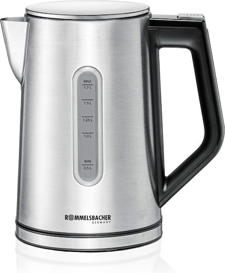 Rommelsbacher WK 3000 Βραστήρας 1.7lt 3000W Ασημί