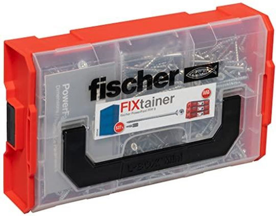 fischer Βίδα Torx Γαλβανιζέ 525τμχ σε Κασετίνα Fixtainer Powerfast Ii 562272