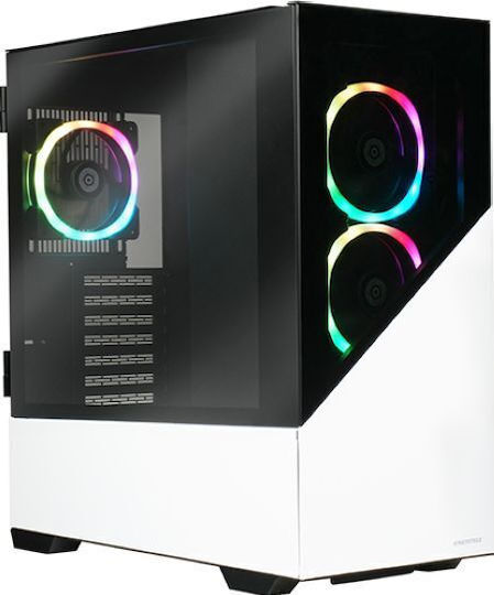 Enermax K8 Gaming Midi Tower Κουτί Υπολογιστή με RGB Φωτισμό Λευκό