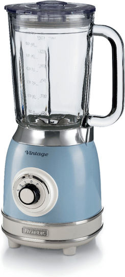 Ariete Vintage Μπλέντερ για Smoothies με Γυάλινη Κανάτα 1.5lt 1000W Μπλε