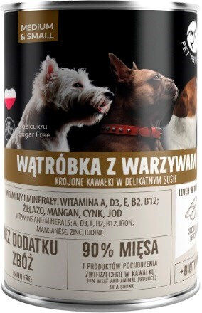 Pet Republic Υγρή Τροφή Σκύλων σε Κονσέρβα με Συκώτι και Λαχανικά χωρίς Σιτηρά & Γλουτένη 400gr