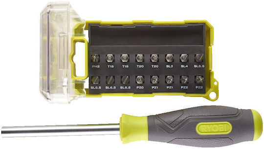 Ryobi Κατσαβίδι με 16 Εναλλασσόμενες Μύτες 5132005348