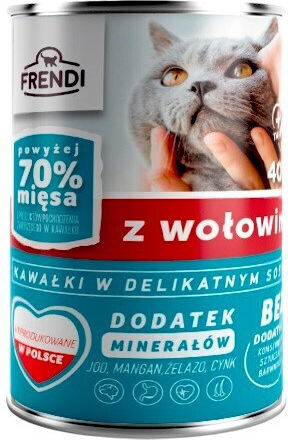 Frendi Υγρή Τροφή για Ενήλικες Γάτες σε Κονσέρβα με Βοδινό 400gr