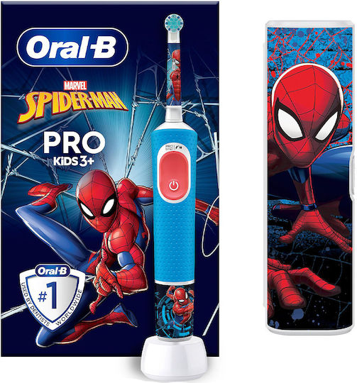 Oral-B Spiderman Ηλεκτρική Οδοντόβουρτσα για 3+ Χρονών Μπλε