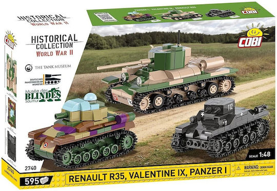 Cobi Τουβλάκια Renault R35 - Valentine IX - Panzer I για 7+ Ετών 595τμχ COBI-2740